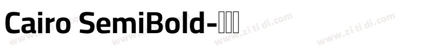 Cairo SemiBold字体转换
